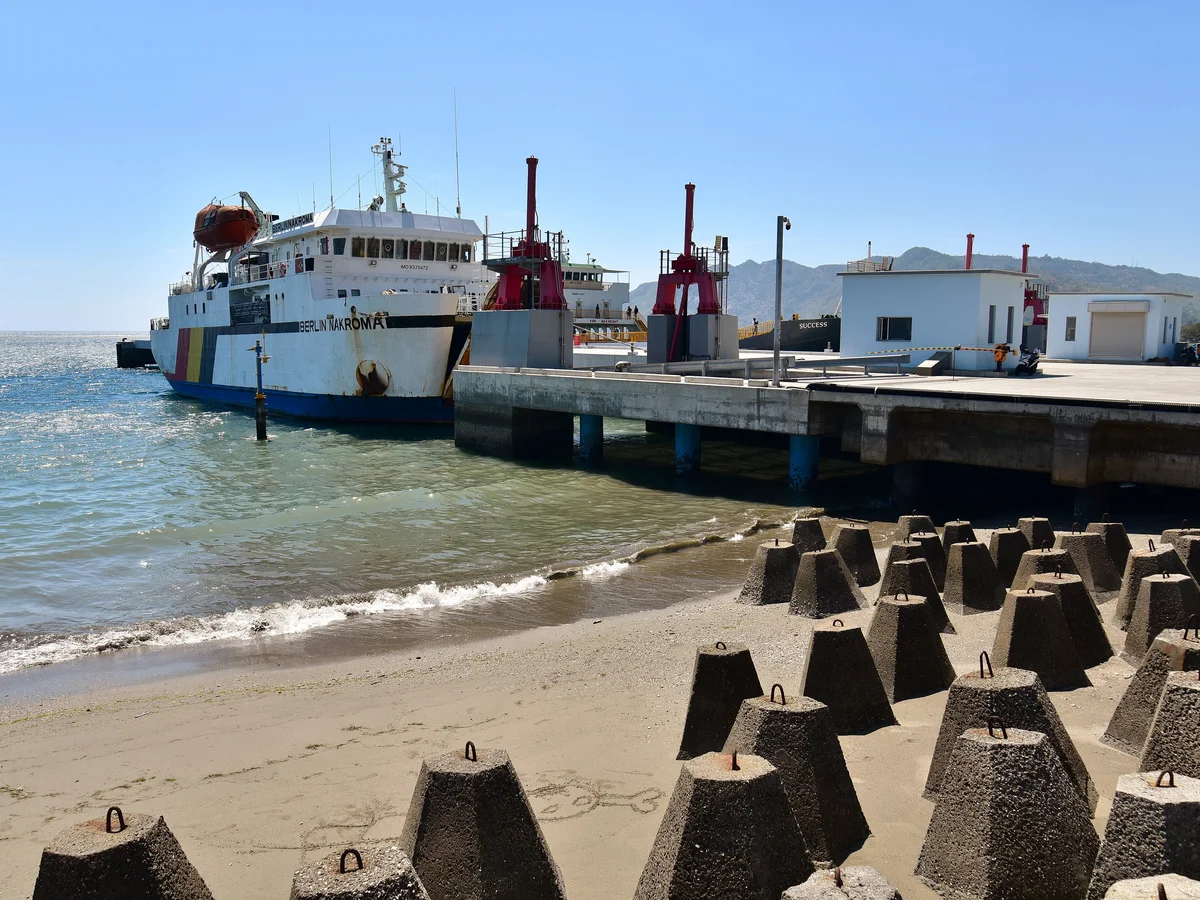 The Berlin Nakroma ferry crossing the Wetar Strait to Atauro