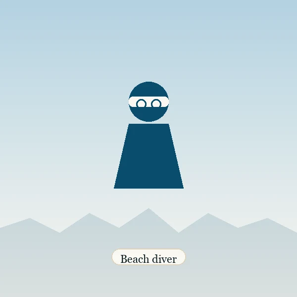 Portrait of a beach-diver traveler
