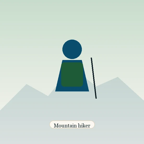 Portrait of a mountain-hiker traveler