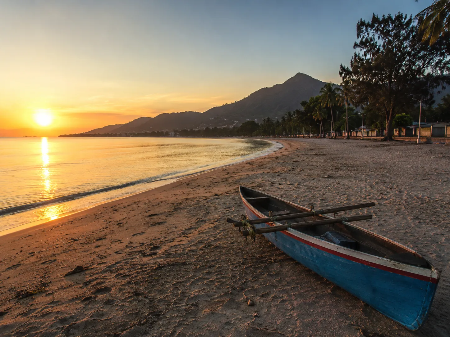 Jaco Island viewed from Valu Beach at low tide