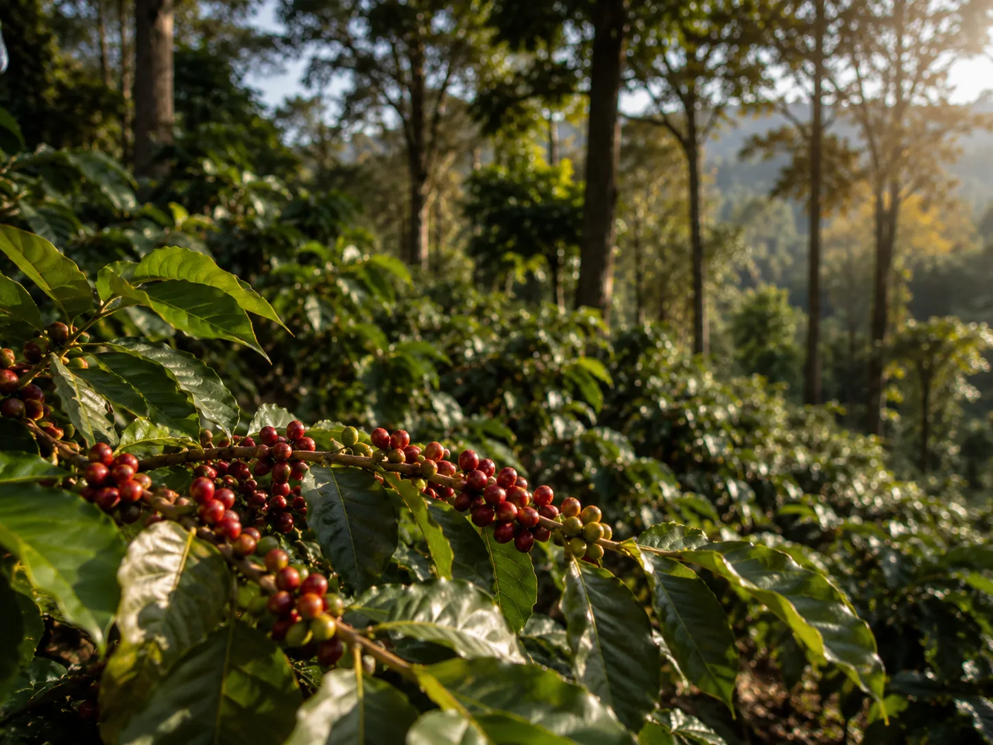 Parchment coffee drying on patios at a Letefoho cooperative in the dry season